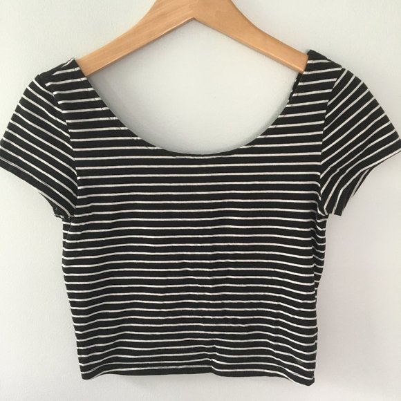 AEO Cotton Stretch Stretch Crop Top - Picture 1 of 3